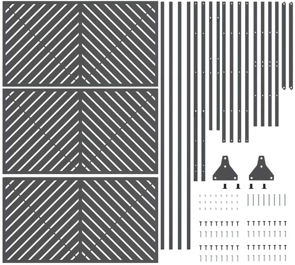 Privatumo žaliuzės 100 x 50 x 180 cm Plienas Antracito