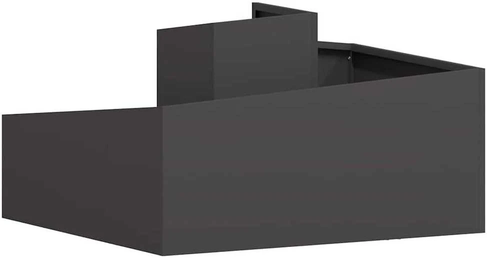Sodo vazonas Juoda 80 x 80 x 50 cm Šaltai valcuotas plienas