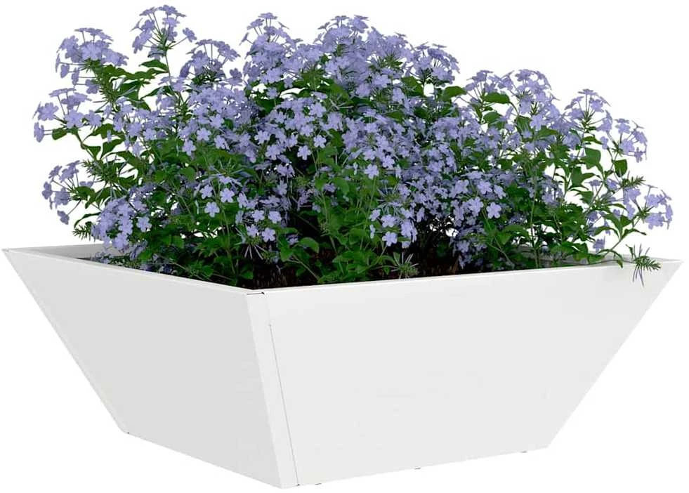 Sodo vazonas Balta 40 x 40 x 15 cm Šaltai valcuotas plienas