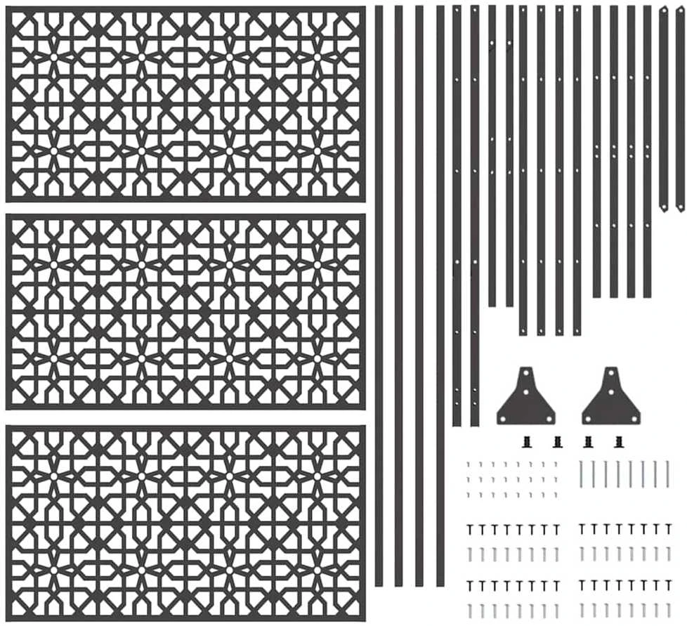 Privatumo žaliuzės 100 x 50 x 180 cm Plienas Juoda