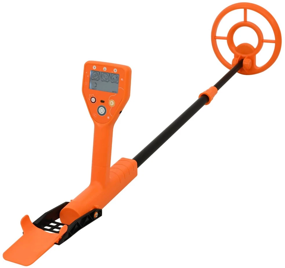 Metalo detektorius Metalų detektorius su LCD ekranu 2 modeliai 19 cm ritė Geltona