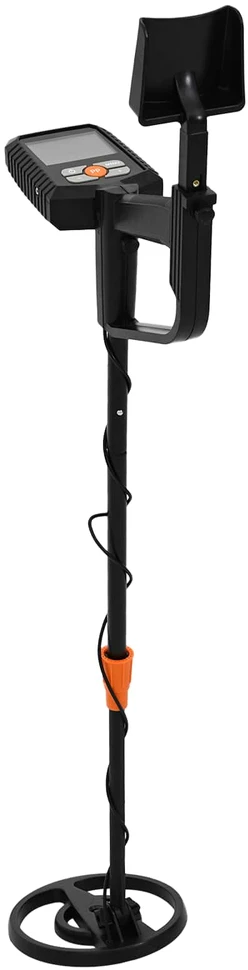 Metalo detektorius su LCD ekranu 3 modeliai 19 cm ritė Juoda