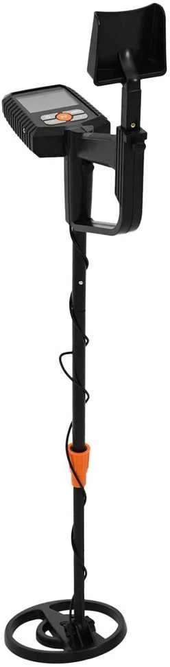 Metalo detektorius su LCD ekranu 3 modeliai 19 cm ritė Juoda