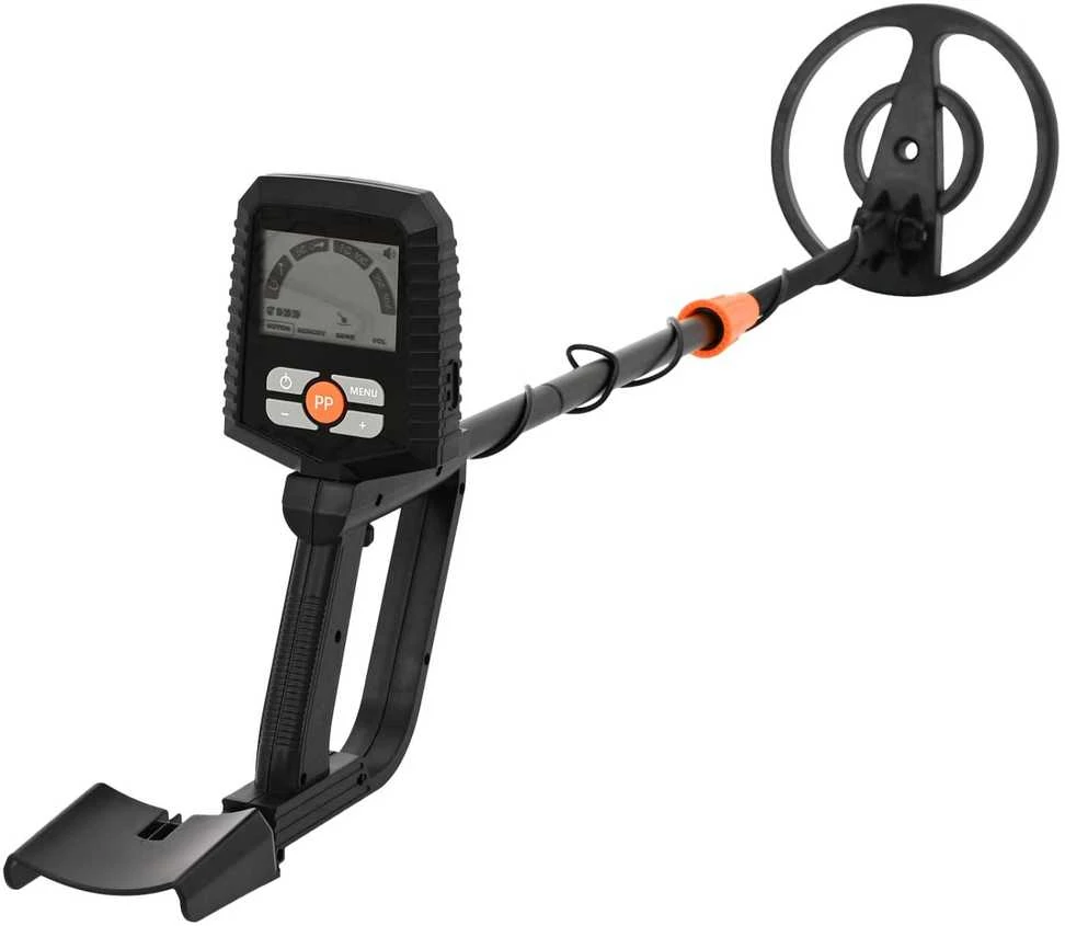 Metalo detektorius su LCD ekranu 3 modeliai 19 cm ritė Juoda