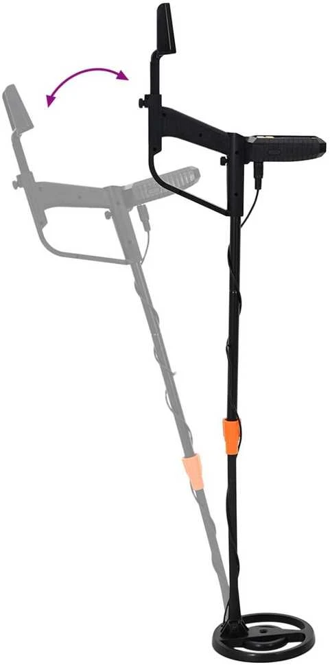 Metalo detektorius su LCD ekranu 3 modeliai 19 cm ritė Juoda
