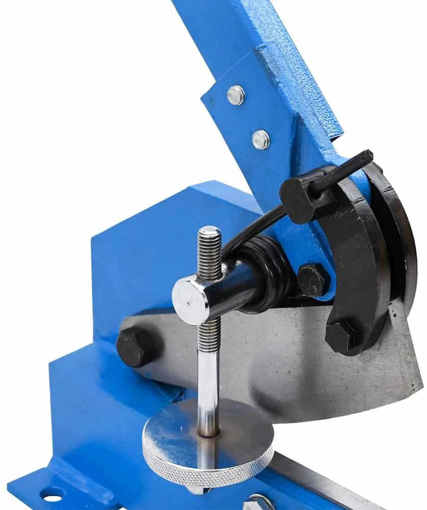 Metalo žirklės su svirtimi, mėlynos spalvos, 125mm