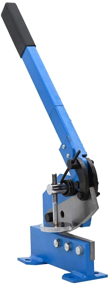 Metalo žirklės su svirtimi, mėlynos spalvos, 125mm