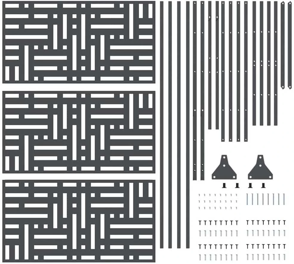Privatumo žaliuzės 100 x 50 x 180 cm Plienas Antracito