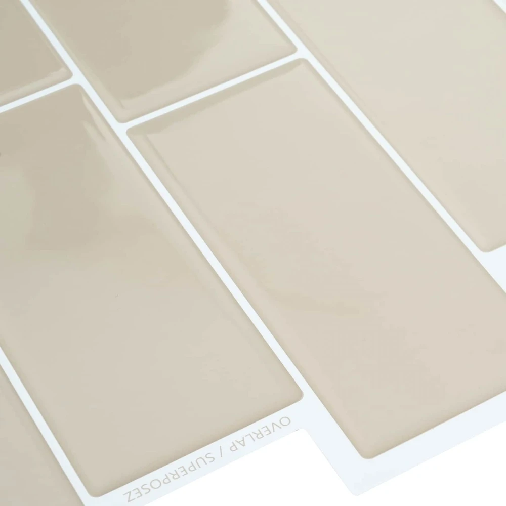 Metro plytelė 10 vnt. Smėlio 29 x 21 cm Poliuretanas ir PET