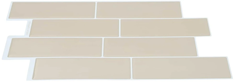 Metro plytelė 10 vnt. Smėlio 29 x 21 cm Poliuretanas ir PET
