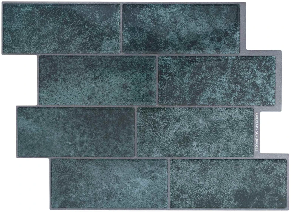 Metro plytelė 10 vnt. Mėlyna žalia 29 x 21 cm