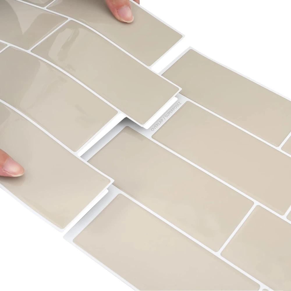 Metro plytelė 10 vnt. Smėlio 29 x 21 cm Poliuretanas ir PET