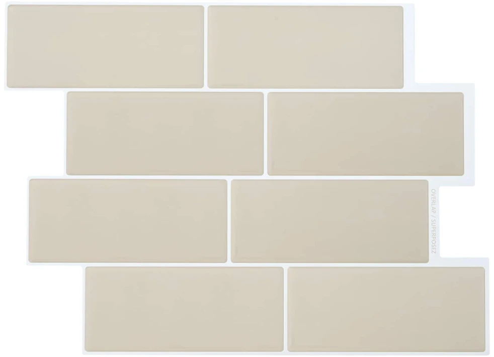 Metro plytelė 10 vnt. Smėlio 29 x 21 cm Poliuretanas ir PET