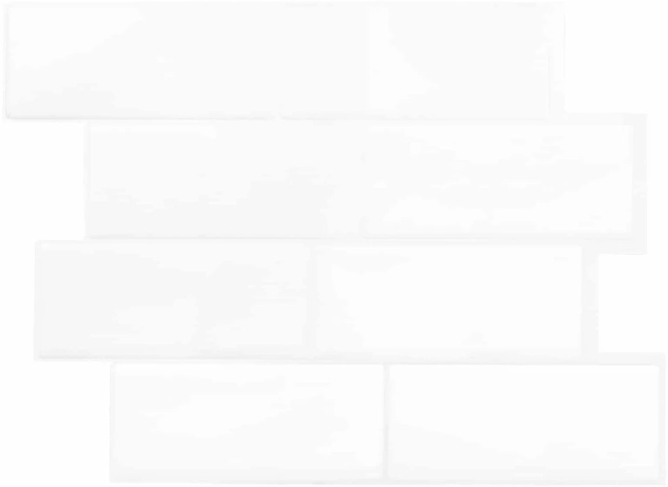 Metro plytelė 20 vnt. Balta 29 x 21 cm Poliuretanas ir PET