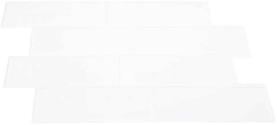 Metro plytelė 50 vnt. Balta 29 x 21 cm Poliuretanas ir PET