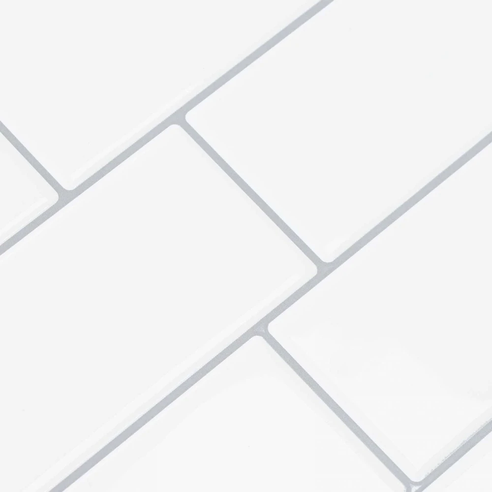Metro plytelė 50 vnt. Balta pilka 29 x 21 cm