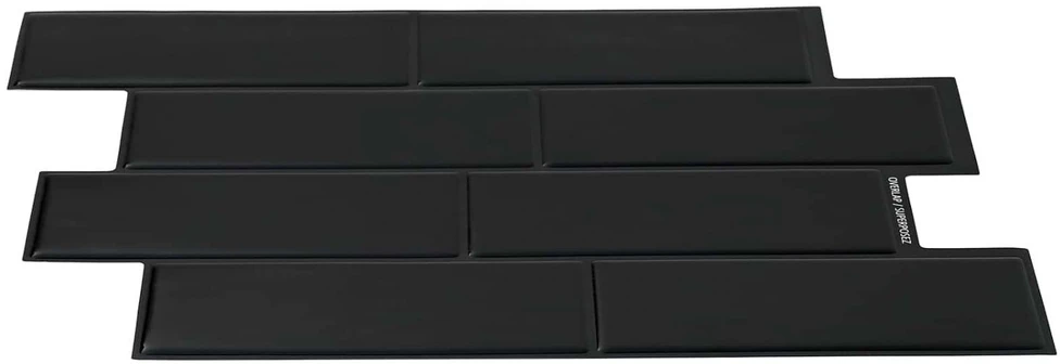 Metro plytelė 50 vnt. Juoda 29 x 21 cm Poliuretanas ir PET