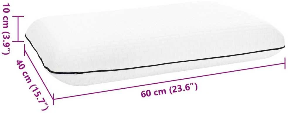 Miegamoji pagalvė 60 x 40 x 10 cm Vidutinis Gelio putos Balta