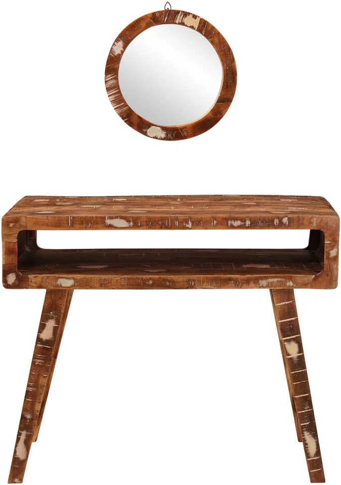 Makiažo stalas Ruda 90 x 76 x 45 cm Kietas atkurtas medis