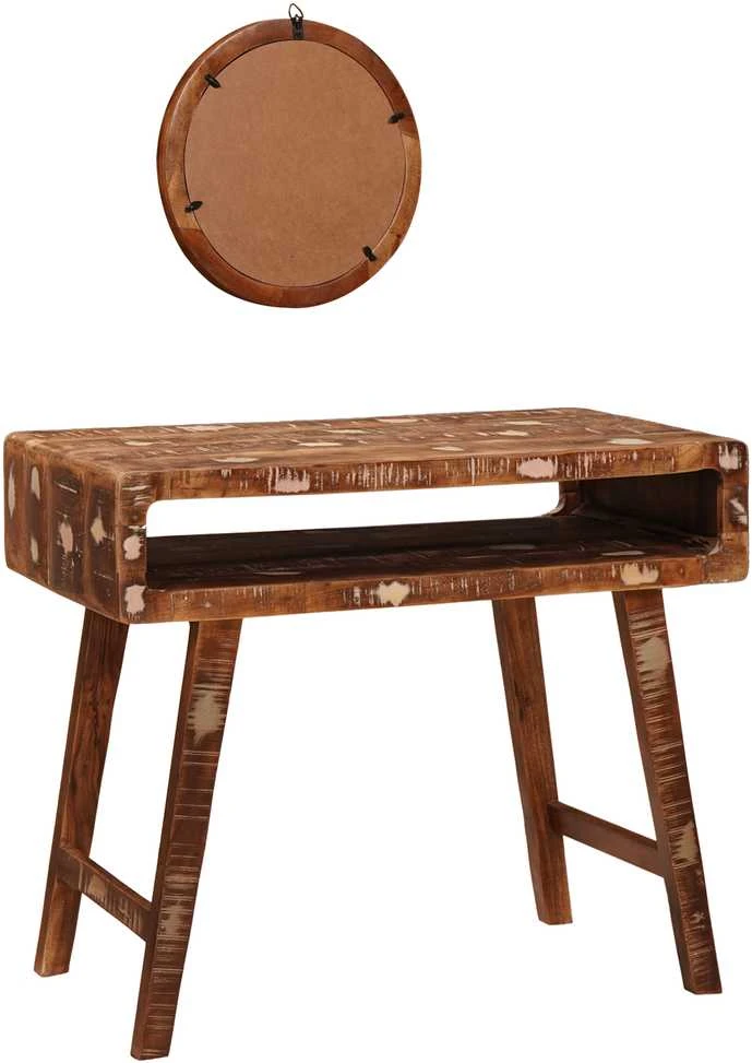 Makiažo stalas Ruda 90 x 76 x 45 cm Kietas atkurtas medis