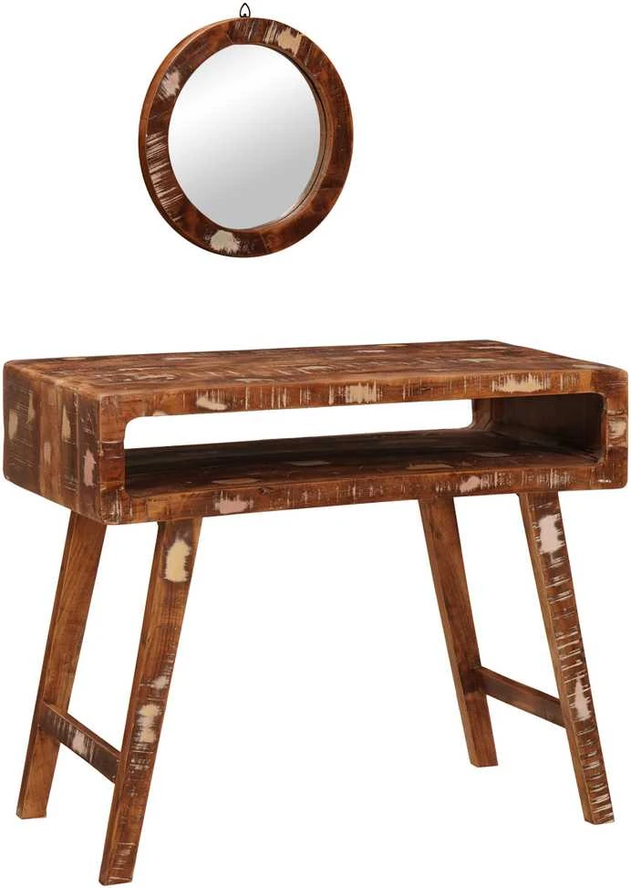 Makiažo stalas Ruda 90 x 76 x 45 cm Kietas atkurtas medis