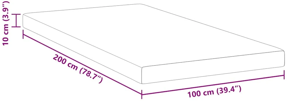 Miegamojo putų čiužinio užvalkalas 100 x 200 cm Thick Minkštas
