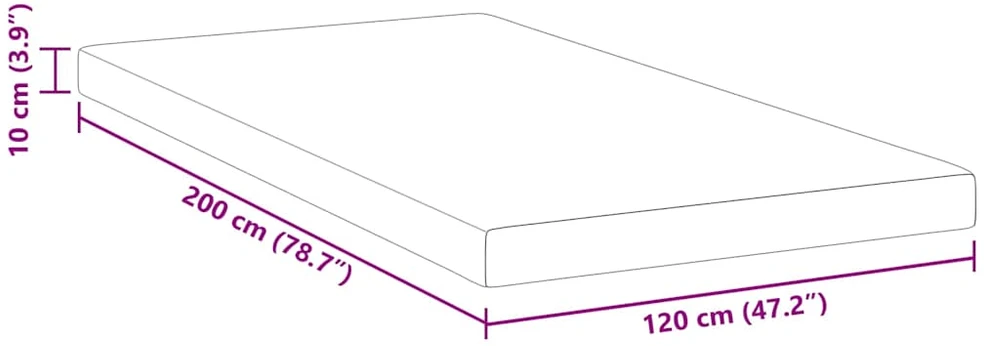 Miegamojo putų čiužinio užvalkalas 120 x 200 cm Thick Minkštas