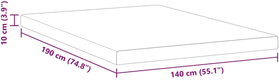 Miegamojo putų čiužinio užvalkalas 140 x 190 cm Thick Minkštas