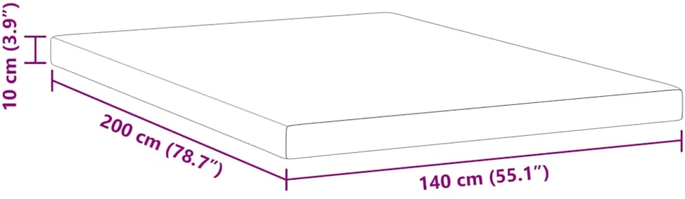 Miegamojo putų čiužinio užvalkalas 140 x 200 cm Thick Minkštas