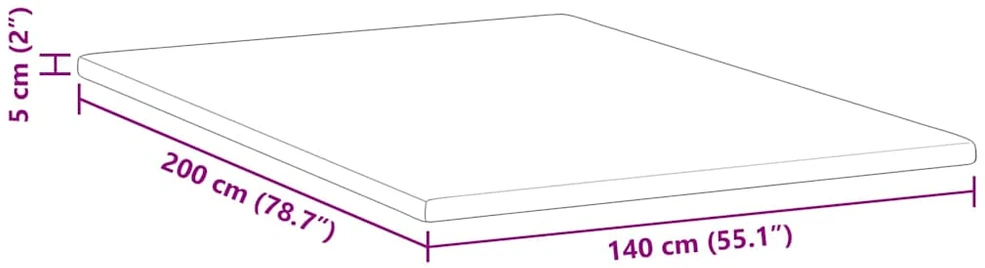 Miegamojo putų čiužinio užvalkalas 140 x 200 cm Thick Minkštas