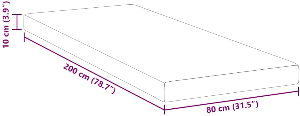 Miegamojo putų čiužinio užvalkalas 80 x 200 cm Thick Minkštas