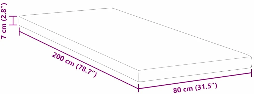 Miegamojo putų čiužinio užvalkalas 80 x 200 cm Thick Minkštas