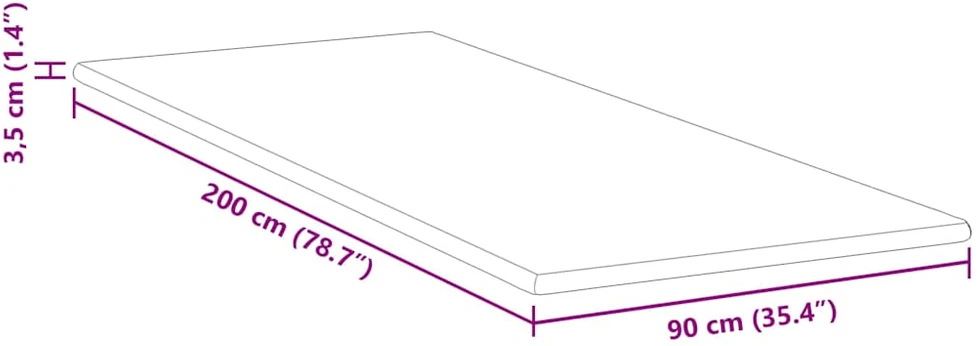 Miegamojo putų čiužinio užvalkalas 90 x 200 cm 3,5 cm Thick