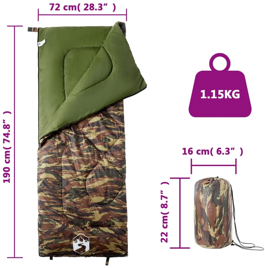 Miegmaišis suaugusiems stovyklavimui, 3 sezonams