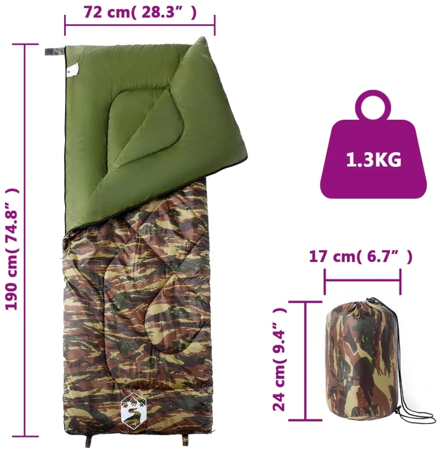 Miegmaišis suaugusiems stovyklavimui, 3 sezonams
