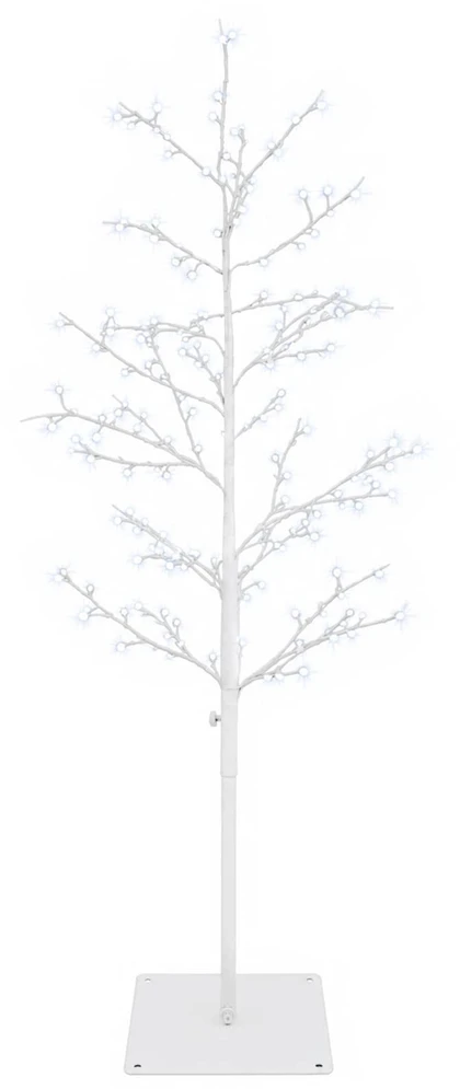 Mikro beržo Kalėdų eglutė Balta 120 cm Plienas 279 LED