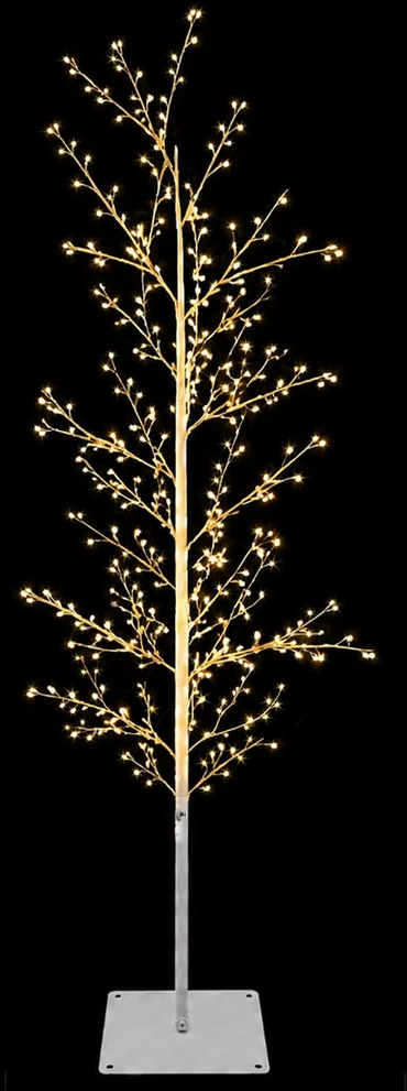 Mikro beržo Kalėdų eglutė Balta 150 cm Plienas 360 LED