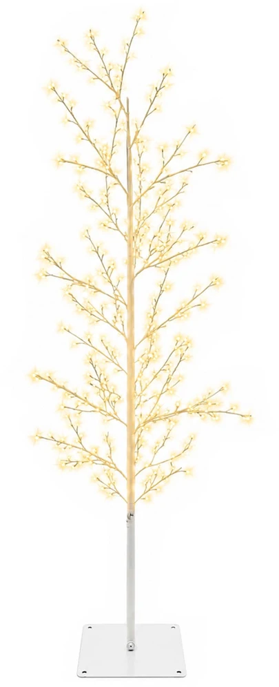 Mikro beržo Kalėdų eglutė Balta 150 cm Plienas 360 LED