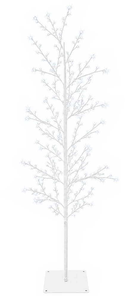 Mikro beržo Kalėdų eglutė Balta 150 cm Plienas 360 LED