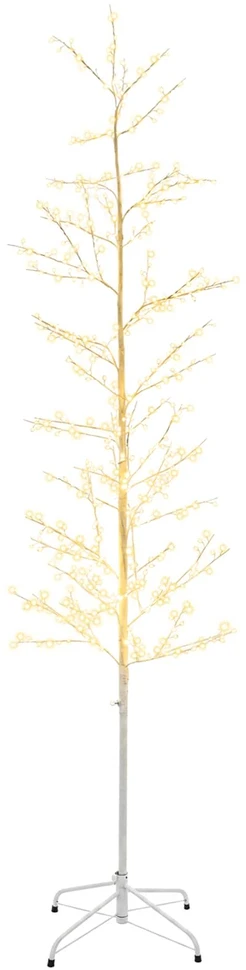 Mikro beržo Kalėdų eglutė Balta 47 x 210 cm Plienas 567 LED