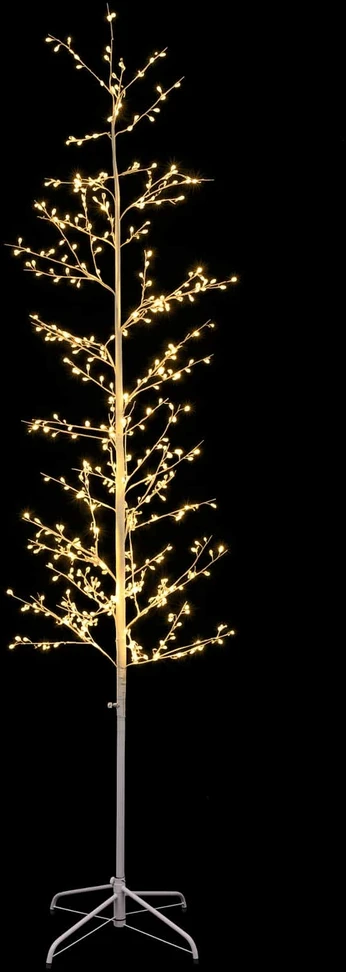 Mikro beržo Kalėdų eglutė Balta 47 x 210 cm Plienas 567 LED