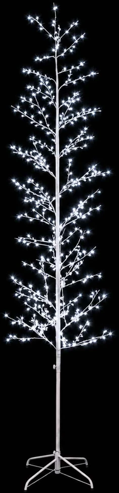 Mikro beržo Kalėdų eglutė Balta 47 x 240 cm Plienas 675 LED
