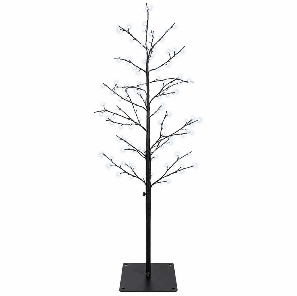 Mikro beržo Kalėdų eglutė Juoda 120 cm Plienas 279 LED