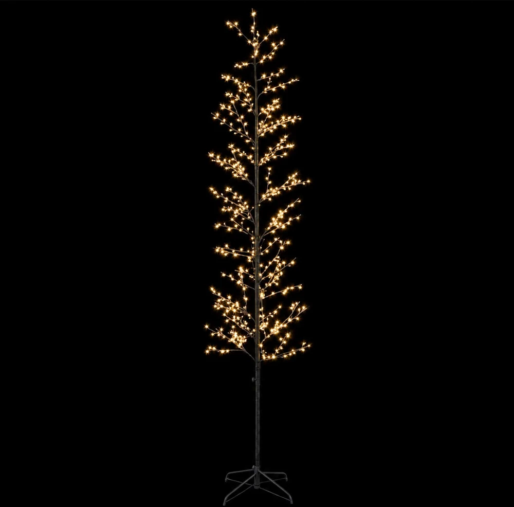 Mikro beržo Kalėdų eglutė Juoda 240 cm Plienas 675 LED