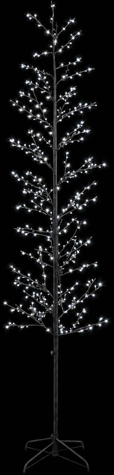 Mikro beržo Kalėdų eglutė Juoda 47 x 240 cm Plienas 675 LED