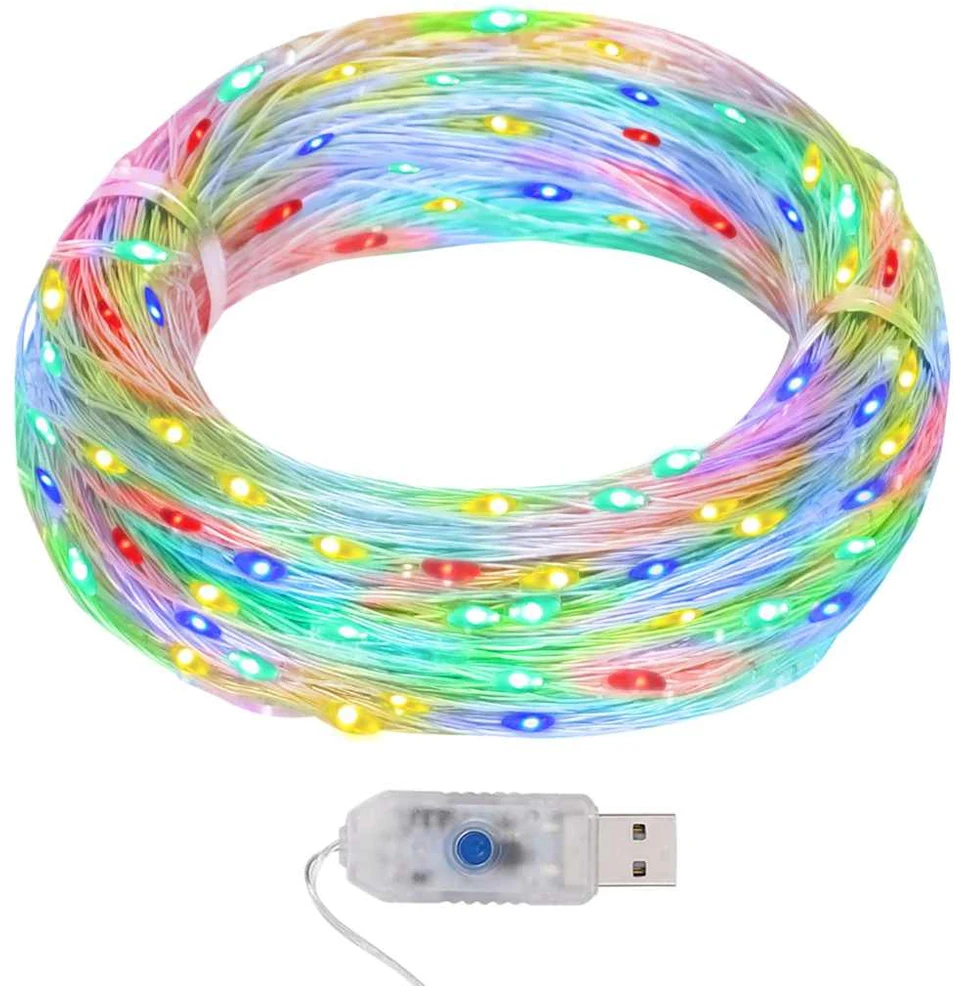 Mikro LED girlianda, 40m, 400 spalvotų LED, 8 funkcijos
