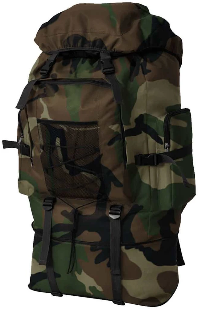 Militaristinio stiliaus kuprinė, kamufliažinė, 100l, XXL