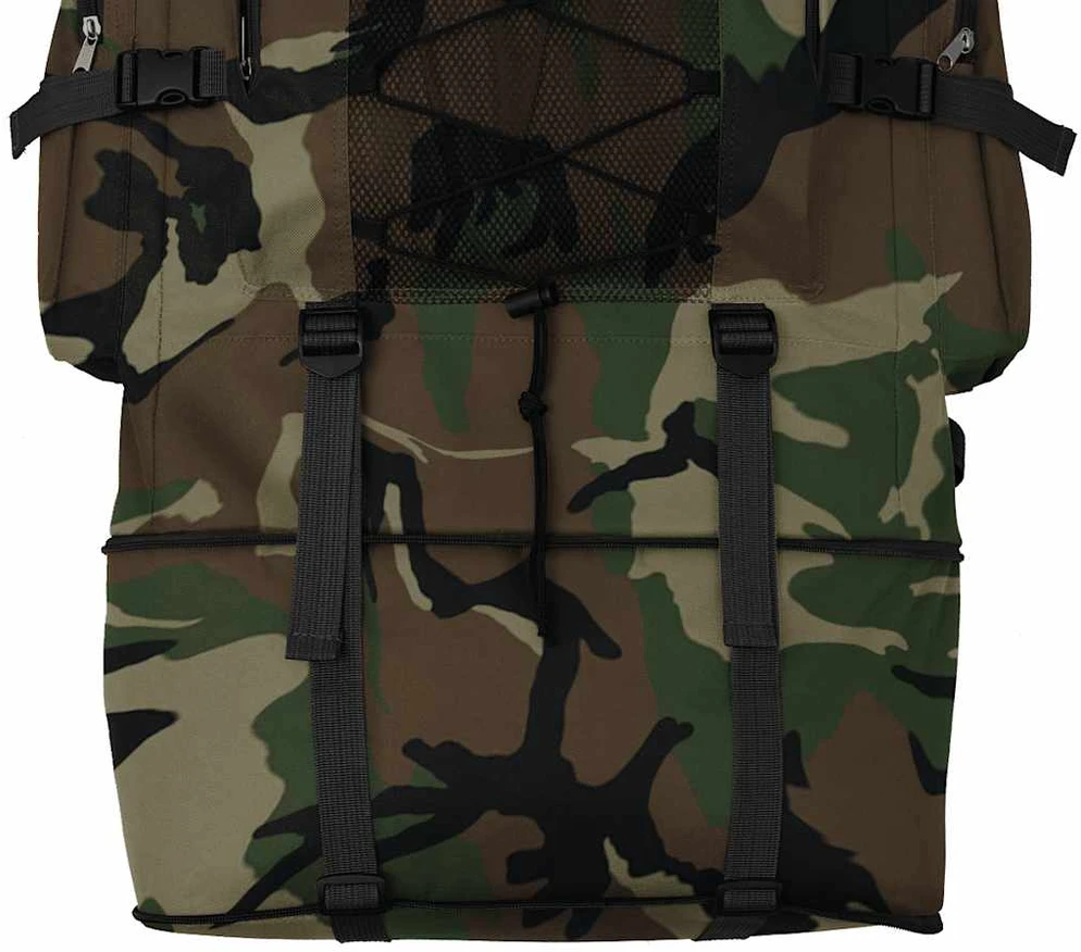 Militaristinio stiliaus kuprinė, kamufliažinė, 100l, XXL