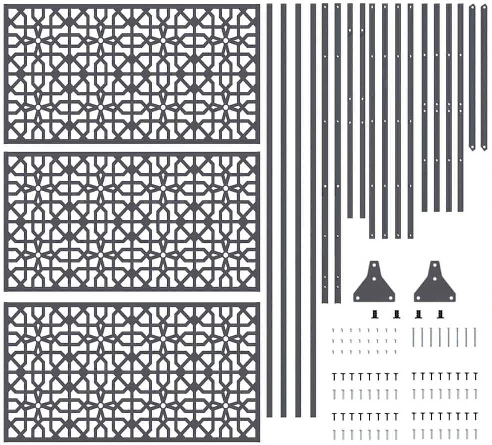 Privatumo žaliuzės 100 x 50 x 180 cm Plienas Antracito