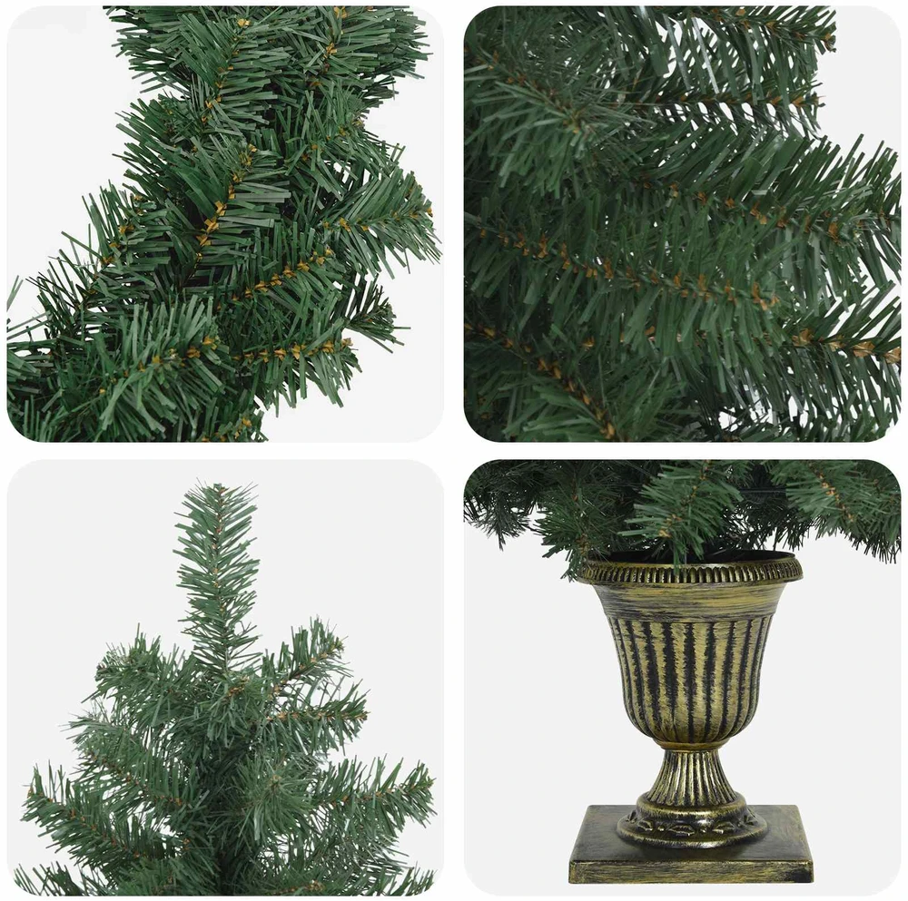 Mini kalėdinių eglučių rinkinys 120 cm PVC Žalia